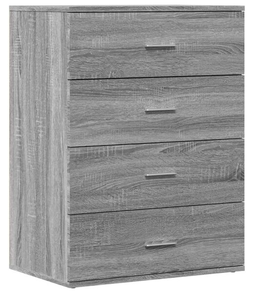 VidaXL 2 db szürke sonoma színű szerelt fa tálalószekrény 60x39x80 cm