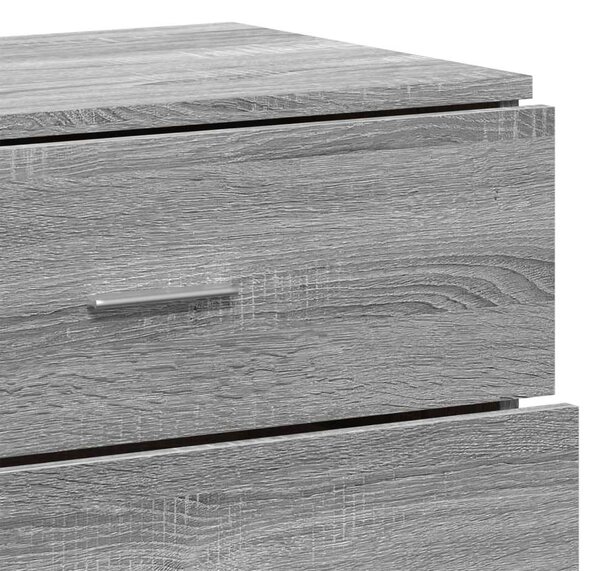 VidaXL 2 db szürke sonoma színű szerelt fa tálalószekrény 60x39x80 cm