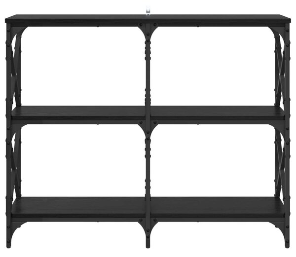 Konzolasztal Fekete tölgy 100 x 28 x 80,5 cm Szerelt Fa