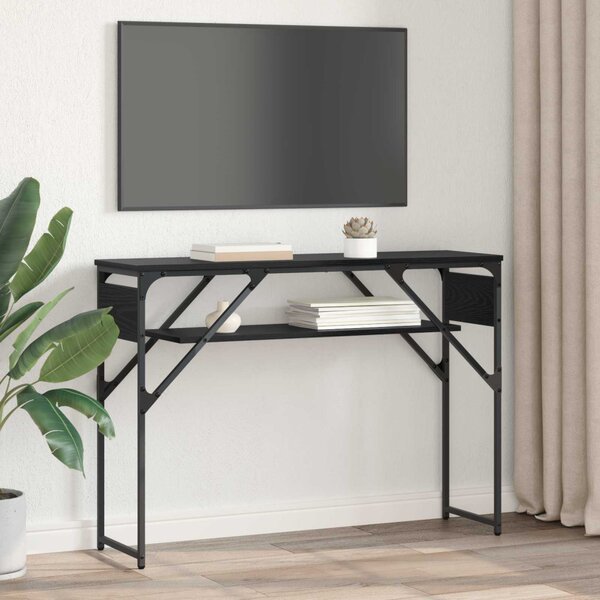 Konzolasztal Fekete tölgy Szerelt Fa 105x30x75cm