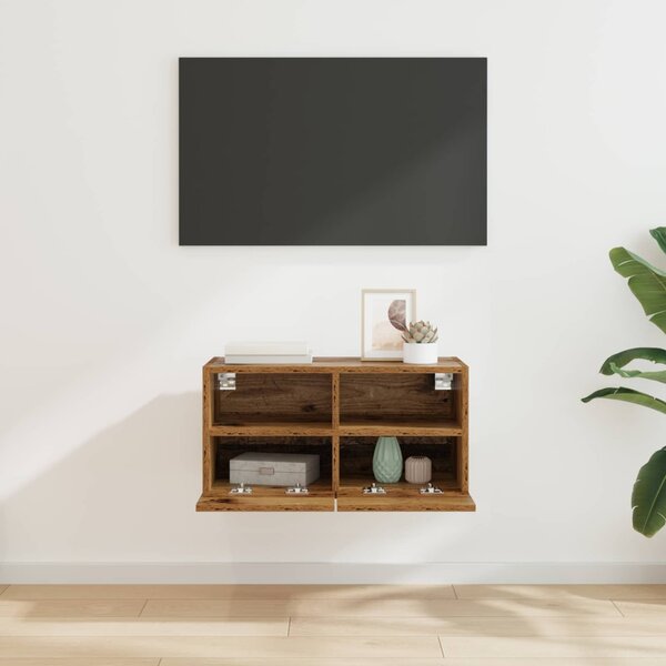 TV Fali Szekrény 60 x 30 x 30 cm Öreg fa Szerelt Fa