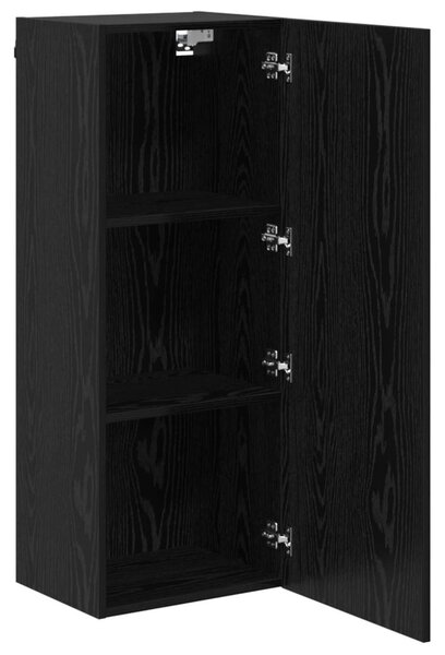 TV Fali Szekrény 40,5 x 30 x 102 cm Fekete tölgy Szerelt Fa