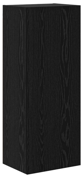 TV Fali Szekrény 40,5 x 30 x 102 cm Fekete tölgy Szerelt Fa