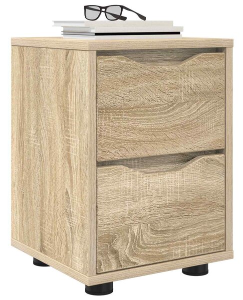 Éjjeliszekrények 2 db Sonoma tölgy 30,5 x 30 x 43 cm Szerelt Fa
