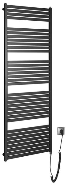 Aqualine Aqualine, TONDI-E elektromos fűtőelem, egyenes, 600x1690 mm, 800W, fekete matt, DE496T