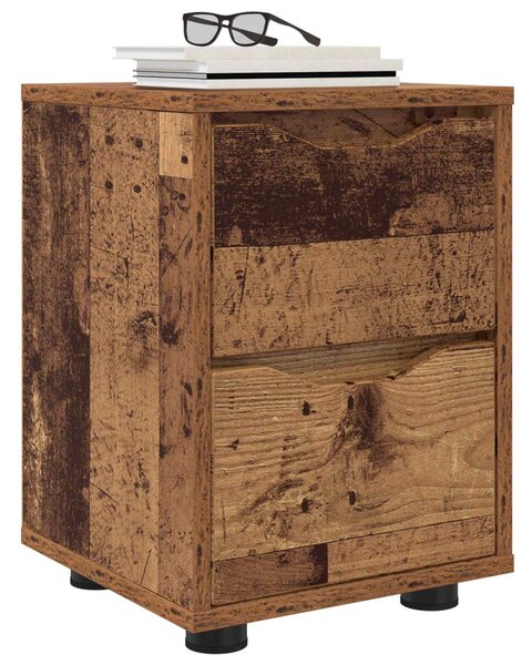 Éjjeliszekrények 2 db Öreg fa 30,5 x 30 x 43 cm Szerelt Fa