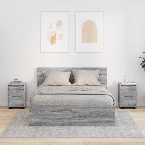 Éjjeliszekrények 2 db Szürke Sonoma 30,5 x 30 x 43 cm