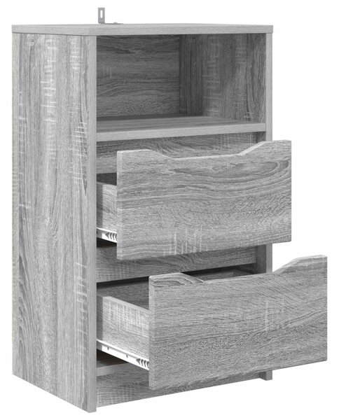 Éjjeliszekrények 2 db Szürke Sonoma 40 x 30 x 67 cm Szerelt Fa
