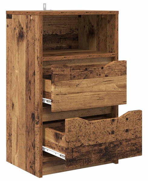 Éjjeliszekrények 2 db Antik Fa 40 x 30 x 67 cm Szerelt Fa