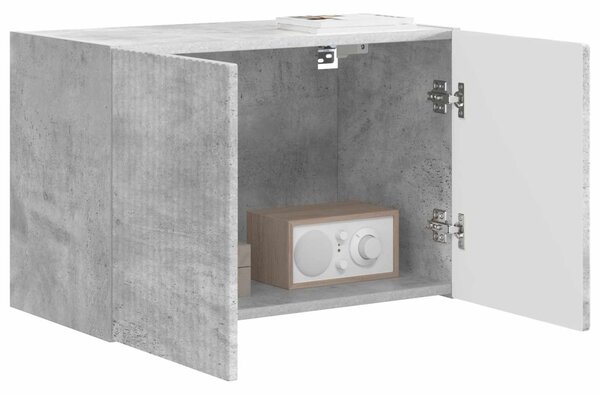 TV Fali Szekrény 59,5 x 31 x 40 cm Beton Szürke Szerelt Fa