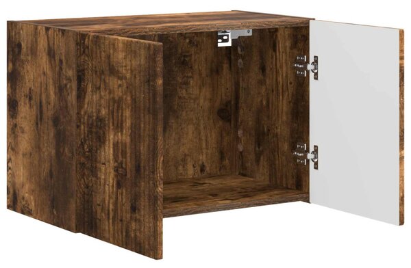TV Fali Szekrény 59,5 x 31 x 40 cm Füstölt tölgy Szerelt Fa