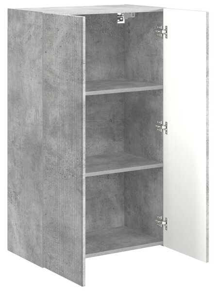 TV Fali Szekrény 59,5 x 31 x 100 cm Beton Szürke Szerelt Fa