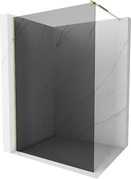 Mexen Kioto zuhanyparaván 70x200 cm 8 mm, arany profil, szürke üveg, 800-070-101-50-40