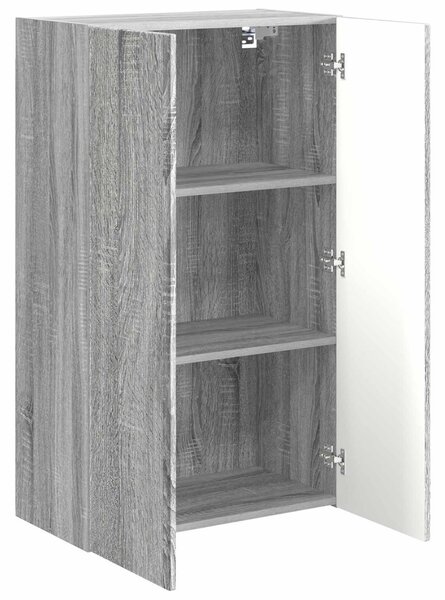 TV Fali Szekrény 59,5 x 31 x 100 cm Szürke Sonoma Szerelt Fa