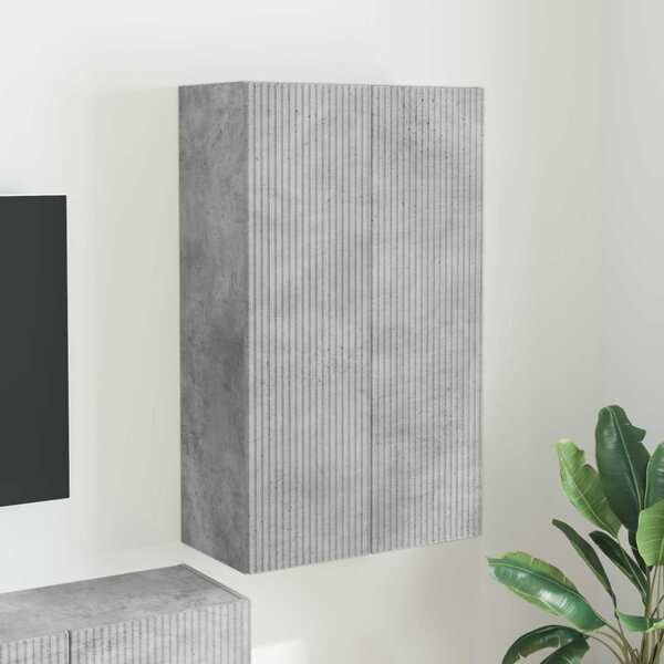 TV Fali Szekrény 59,5 x 31 x 100 cm Beton Szürke Szerelt Fa