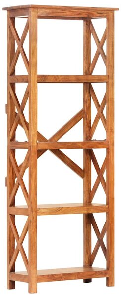 Tömör akácfa könyvszekrény mézszínű felülettel 60 x 30 x 160 cm