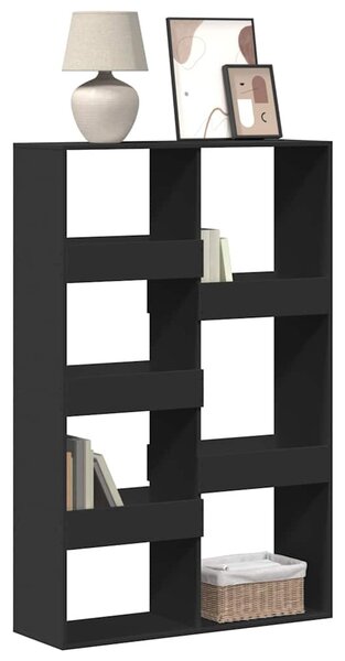 Fekete szerelt fa könyvespolc 100 x 33 x 155,5 cm