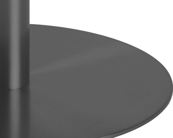 Asztal Norsica 420, 75cm, Fehér márvány, Fekete