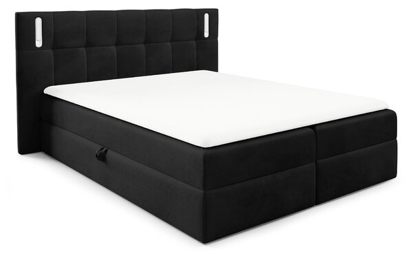 Wilsondo DANCER kárpitozott boxspring ágy fedőmatraccal - fekete Méret: 180x200