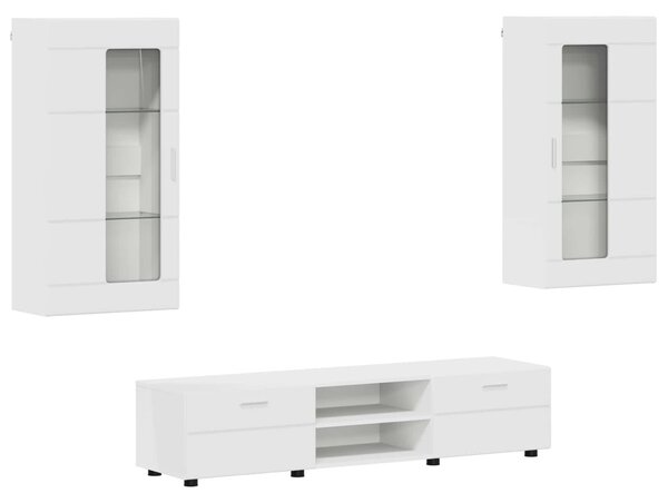 TV szekrény garnitúra FLORIN 3 db 150 x 39 x 30 cm Fehér