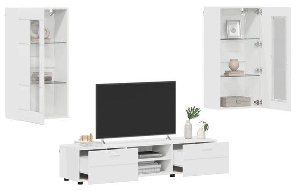 TV szekrény garnitúra FLORIN 3 db 150 x 39 x 30 cm Fehér