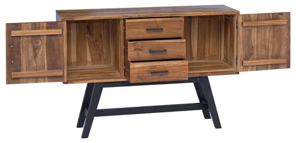 TV állvány 110 x 30 x 75 cm Természetes Tömör Teakfa