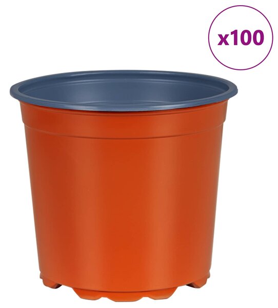 Kerek Virágcserép 100 db Terrakotta Ø 15 x 13 cm Műanyag