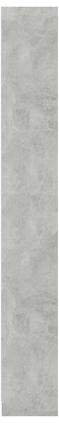 5-szintes betonszürke szerelt fa könyvszekrény 40 x 24 x 175 cm