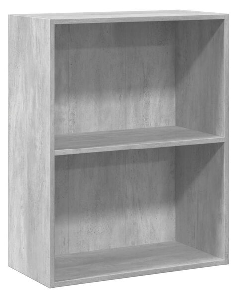 2 szintes betonszürke forgácslap könyvszekrény 60x30x76,5 cm