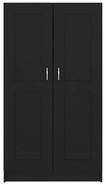 Fekete szerelt fa könyvszekrény 82,5 x 30,5 x 150 cm