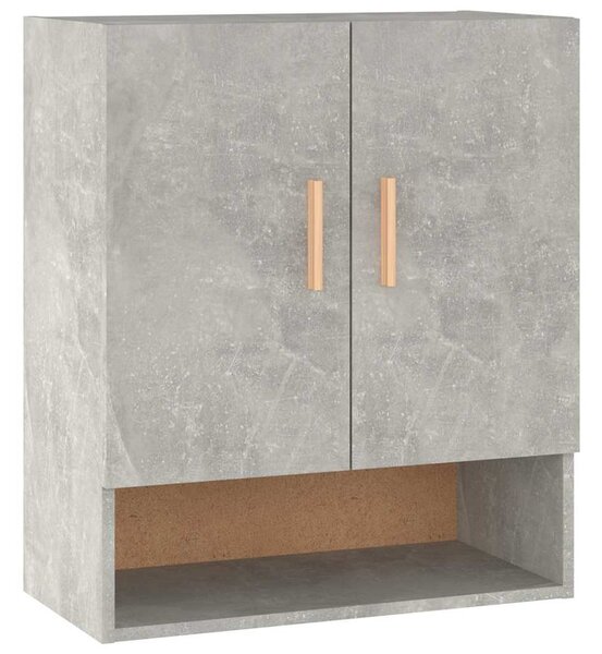 Betonszürke szerelt fa faliszekrény 60 x 31 x 70 cm
