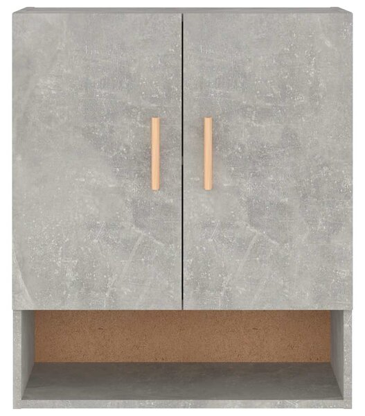 Betonszürke szerelt fa faliszekrény 60 x 31 x 70 cm