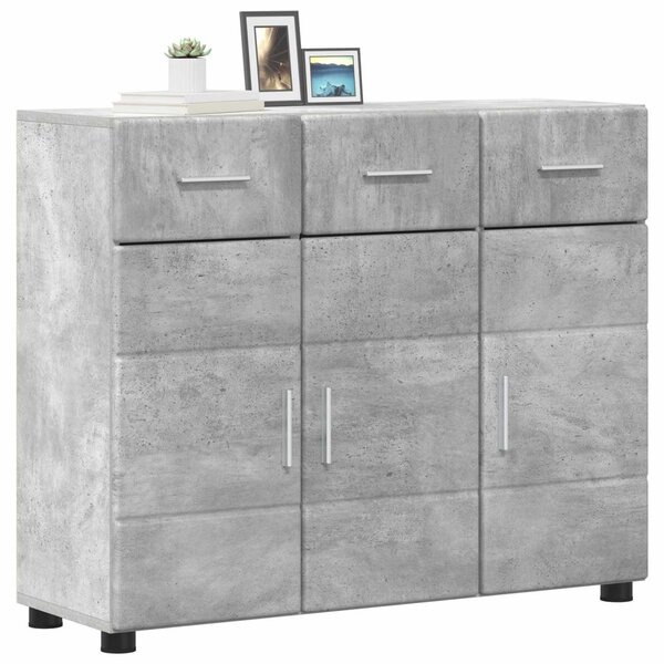Széf FLORIN 88,5 x 30,5 x 73 cm Beton Szürke Szerelt Fa