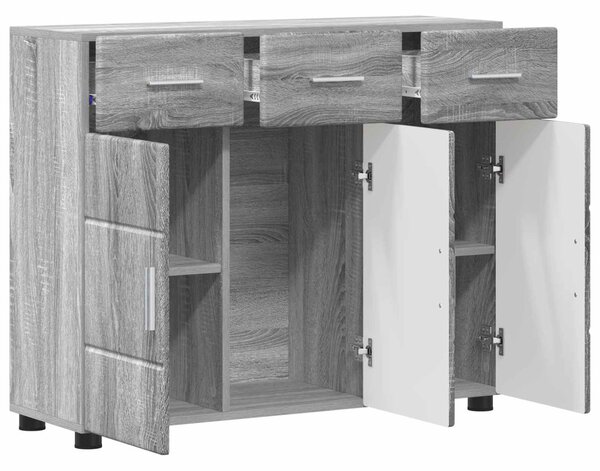 Széf FLORIN 88,5 x 30,5 x 73 cm Szürke Sonoma Szerelt Fa