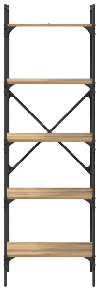 Könyvszekrény 5 szintes 56 x 32 x 174 cm Szerelt Fa