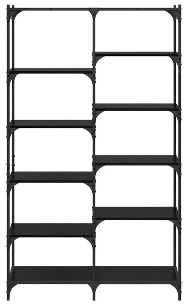 Könyvespolc 9 szintes 100 x 32 x 170 cm Szerelt Fa Musta tammi