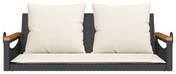 VidaXL Függőágy - Polyrattan - Fekete - 109x62x40cm