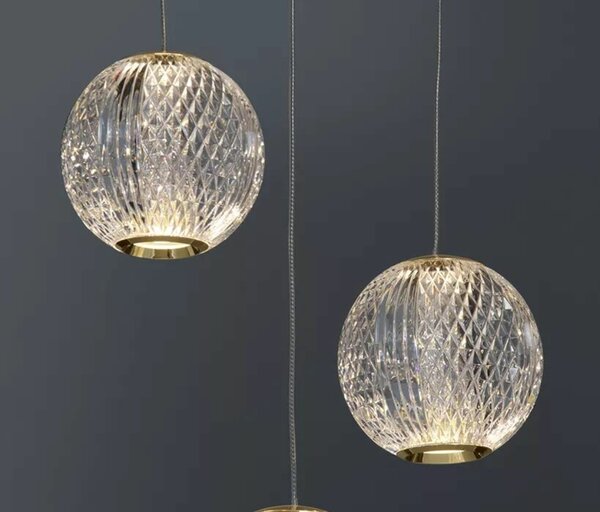 Nova Luce Brillante LED függesztett lámpa arany