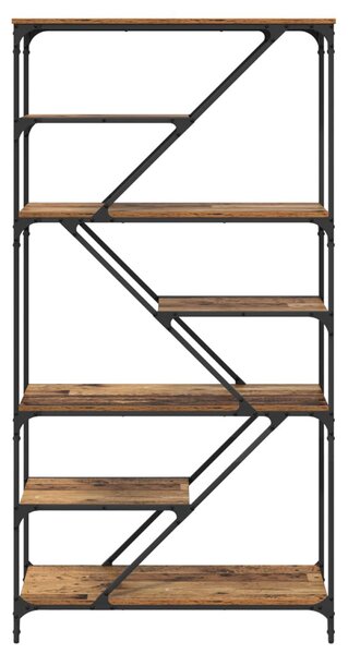Könyvespolc 9 szintes 91 x 36 x 176 cm Szerelt Fa Öreg fa