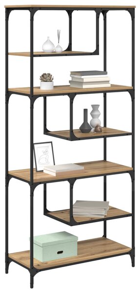 Könyvszekrény 6 szintes 81 x 36 x 176 cm Szerelt Fa