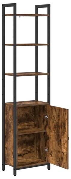 Könyvespolc 6 szintes 40 x 24 x 161 cm Szerelt Fa Füstölt tölgy