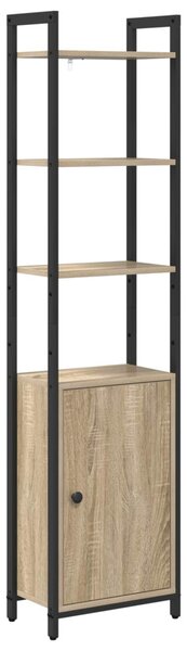Könyvespolc 6 szintes 40 x 24 x 161 cm Szerelt Fa Sonoma tölgy