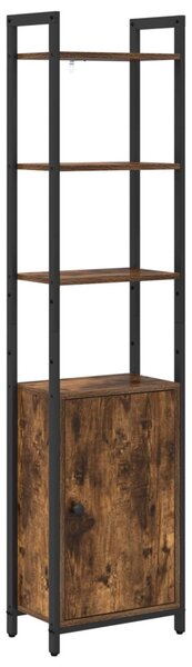 Könyvespolc 6 szintes 40 x 24 x 161 cm Szerelt Fa Füstölt tölgy