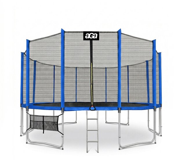 Aga SPORT PRO Trambulin 500 cm Kék + védőháló + létra + cipőtartó zseb