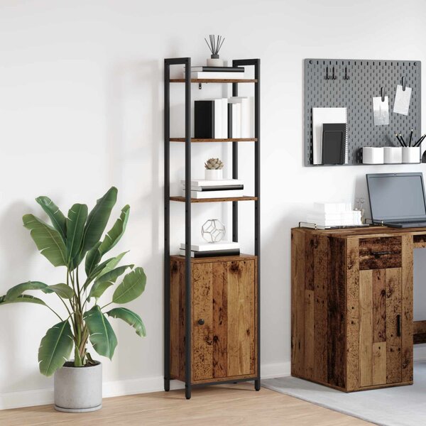 Könyvespolc 6 szintes 40 x 24 x 161 cm Szerelt Fa Öreg fa