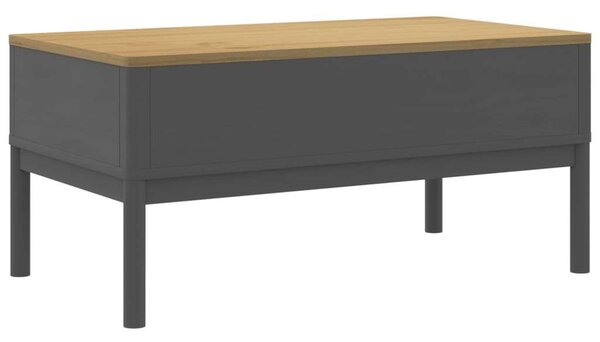 VidaXL Dohányzóasztal - Szürke Fenyőfa - 99x55,5x45 cm