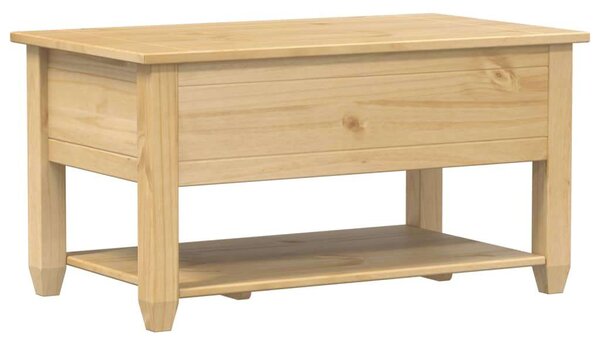 VidaXL Corona Dohányzóasztal - Tömör Fenyőfa - 85x50x45 cm