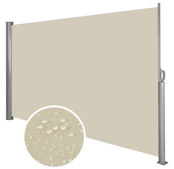 Bewello belátásgátló, Professzionális szélvédő, árnyékoló oldalsó napellenző 300 cm x 150 cm bézs