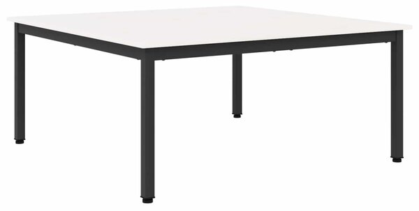 Dohányzóasztal Fehér 100 x 100 x 45 cm Tömör fenyőfa