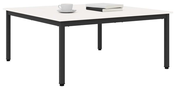 Dohányzóasztal Fehér 100 x 100 x 45 cm Tömör fenyőfa